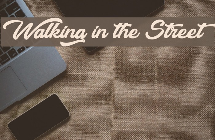 Walking in the Street Font examples