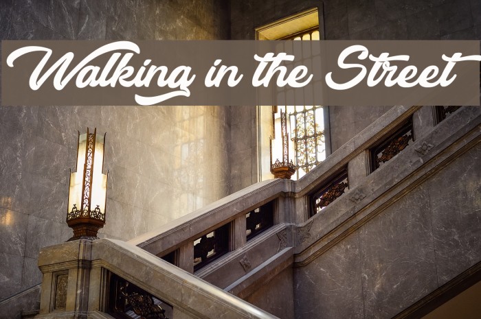 Walking in the Street Font examples