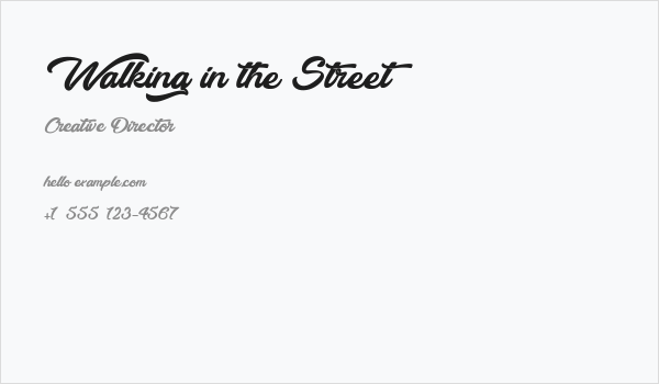 Walking in the Street Business Card