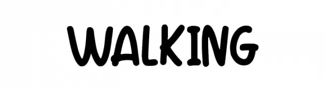 Walking  नि: शुल्क फ़ॉन्ट्स डाउनलोड