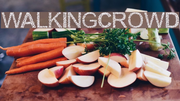 WalkingCrowd Font examples