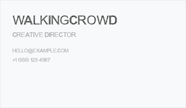 WalkingCrowd Business Card