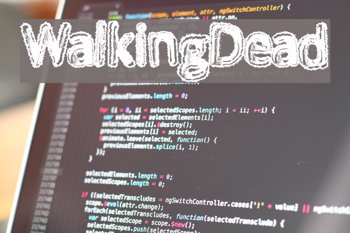 WalkingDead Font examples