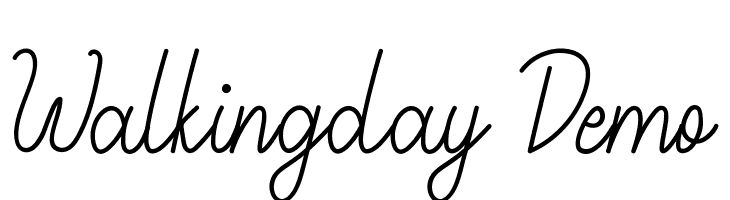 Walkingday Demo  Free Fonts Download