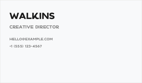 Walkins Business Card