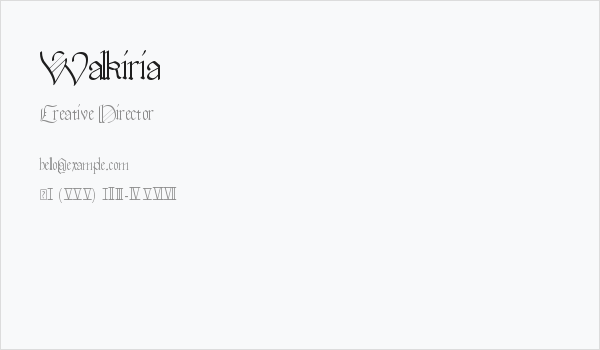 Walkiria Business Card