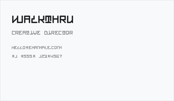 Walkthru Business Card