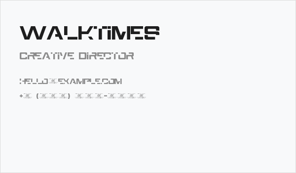 Walktimes Business Card