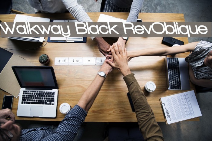 Walkway Black RevOblique Font examples