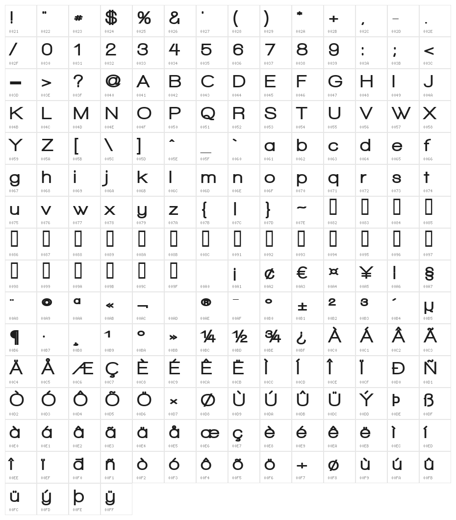 Walkway Black Character Map