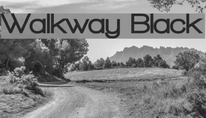 Walkway Black फ़ॉन्ट examples