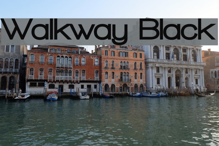 Walkway Black Font examples