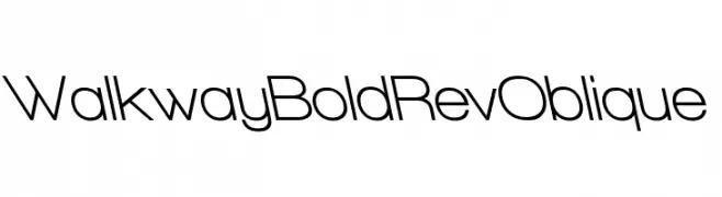 Walkway Bold RevOblique  フリーフォントのダウンロード