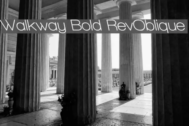 Walkway Bold RevOblique Font examples