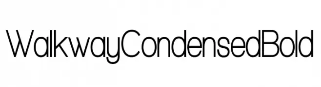 Walkway Condensed Bold  Frei Schriftart Herunterladen