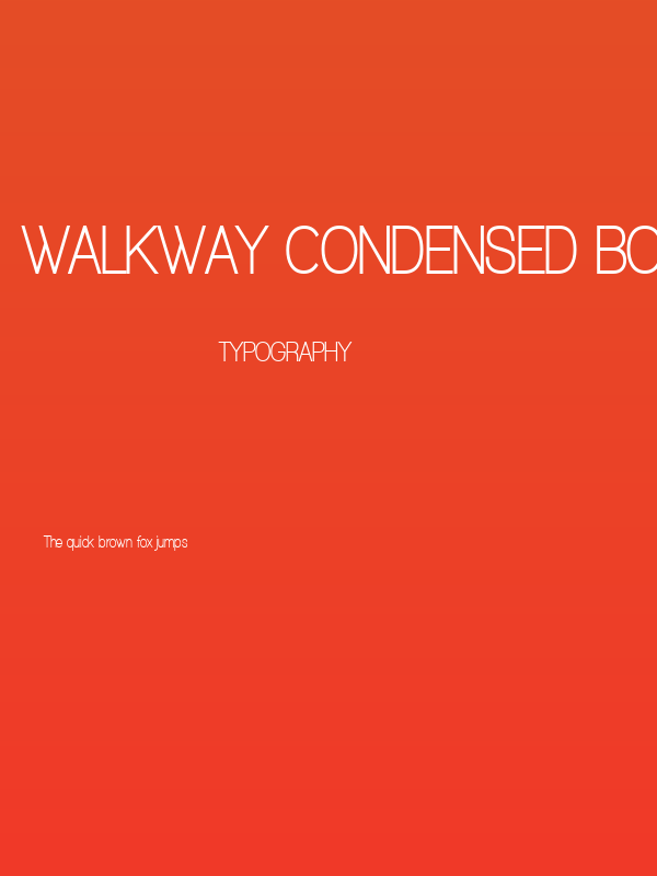Walkway Condensed Bold Poster