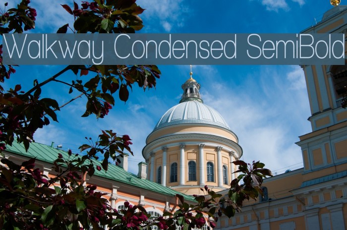 Walkway Condensed SemiBold Font examples
