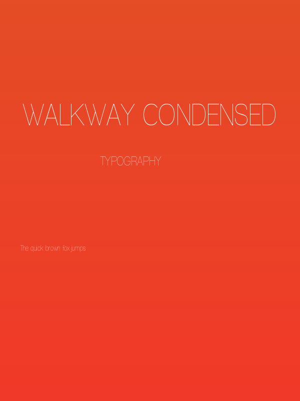 Walkway Condensed Poster