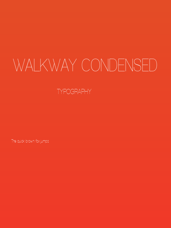 Walkway Condensed Poster