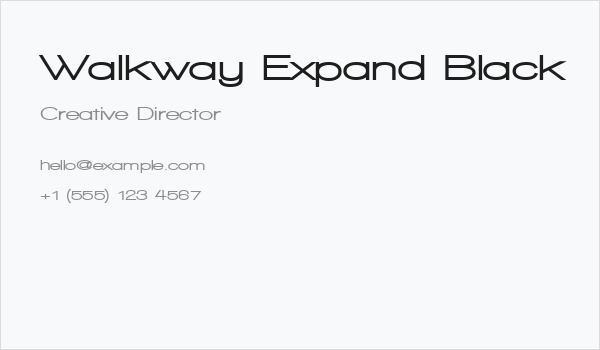 Walkway Expand Black Business Card