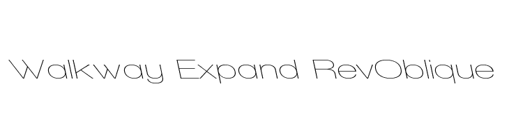 Walkway Expand RevOblique Font