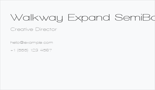 Walkway Expand SemiBold Business Card