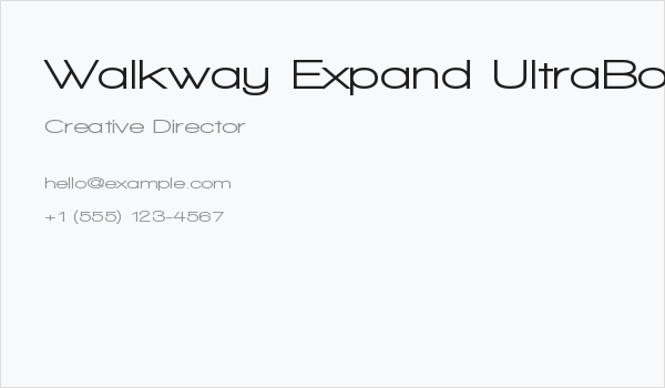 Walkway Expand UltraBold Business Card