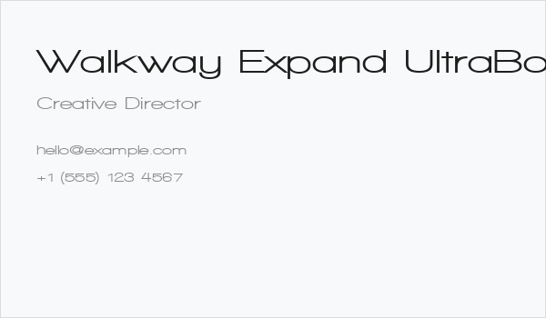 Walkway Expand UltraBold Business Card