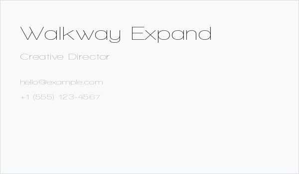 Walkway Expand Business Card