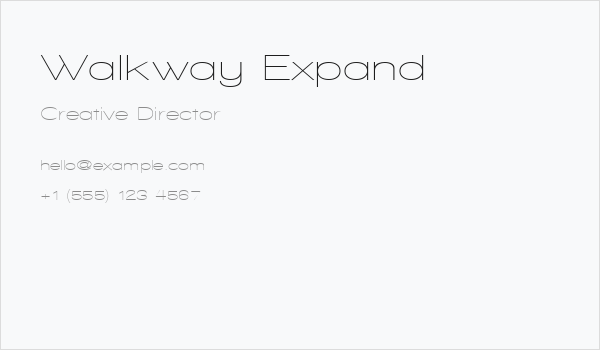 Walkway Expand Business Card