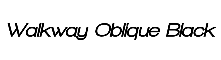 Walkway Oblique Black Font