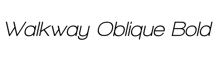 Walkway Oblique Bold Font