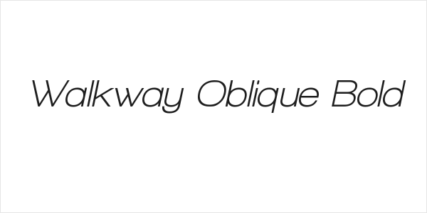 Walkway Oblique Bold Logo