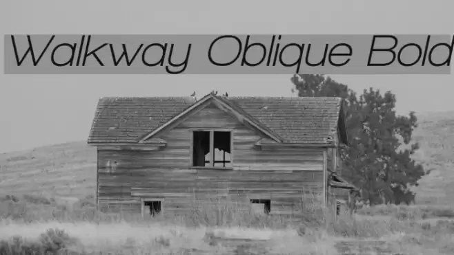 Walkway Oblique Bold Font examples