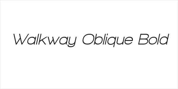Walkway Oblique Bold Logo