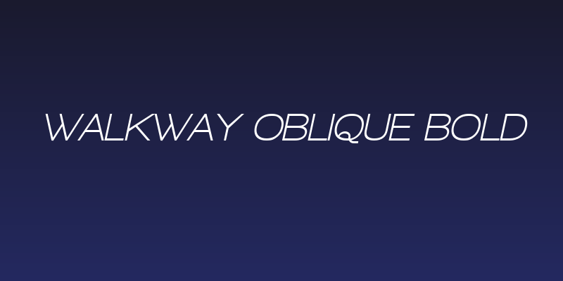 Walkway Oblique Bold Social Header