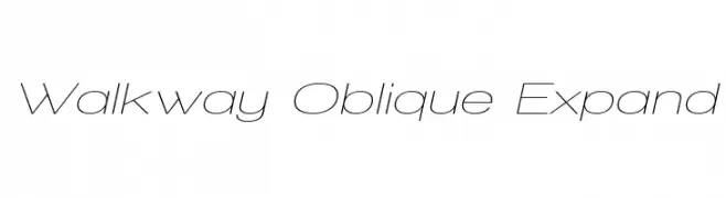 Walkway Oblique Expand  नि: शुल्क फ़ॉन्ट्स डाउनलोड