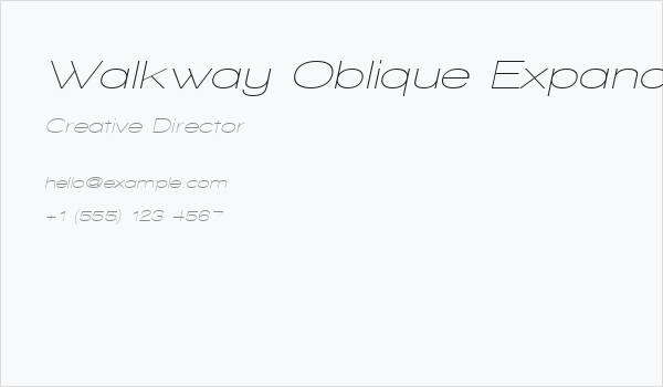 Walkway Oblique Expand Business Card