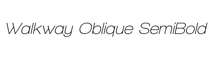 Walkway Oblique SemiBold Font