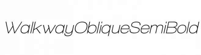 Walkway Oblique SemiBold  Fuentes Gratis Descargar
