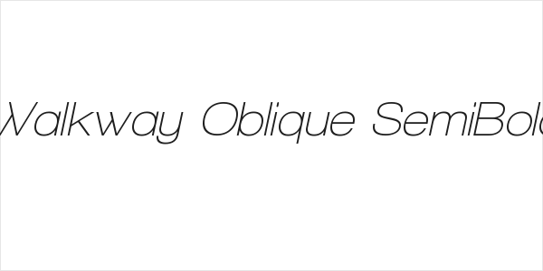Walkway Oblique SemiBold Logo