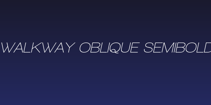 Walkway Oblique SemiBold Social Header