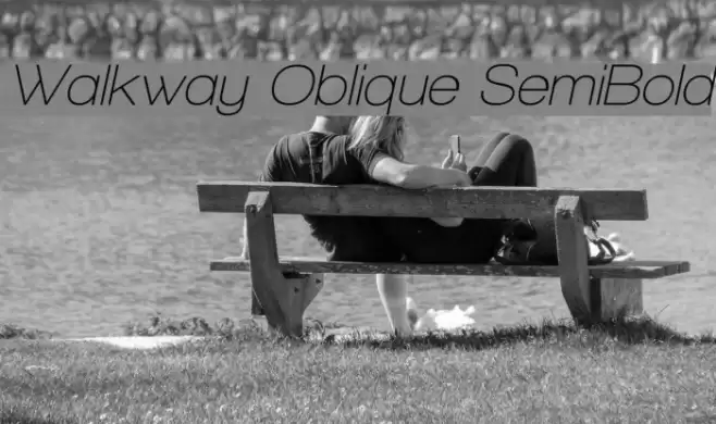 Walkway Oblique SemiBold Schriftart examples