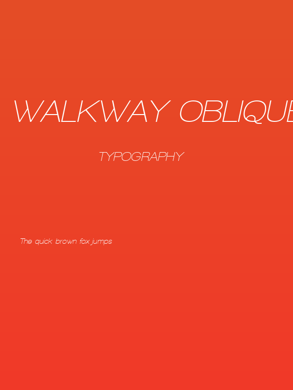Walkway Oblique SemiBold Poster