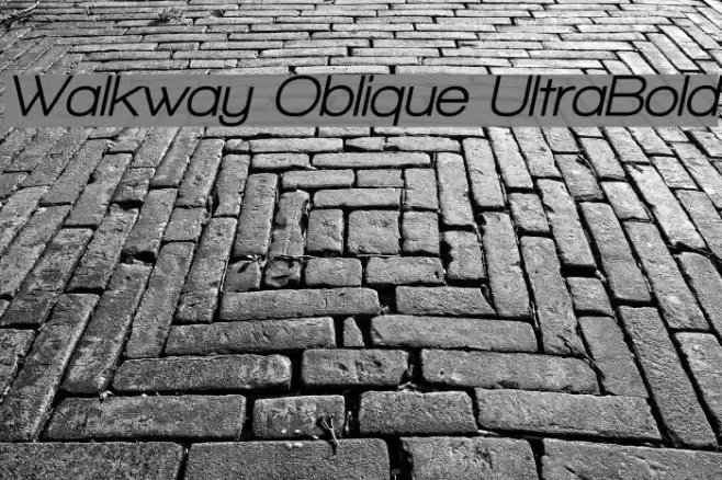 Walkway Oblique UltraBold Font examples