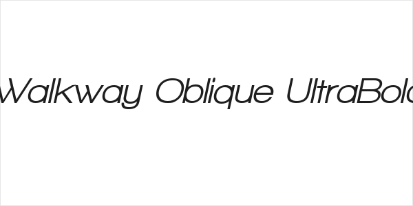 Walkway Oblique UltraBold Logo