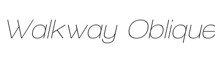 Walkway Oblique Font