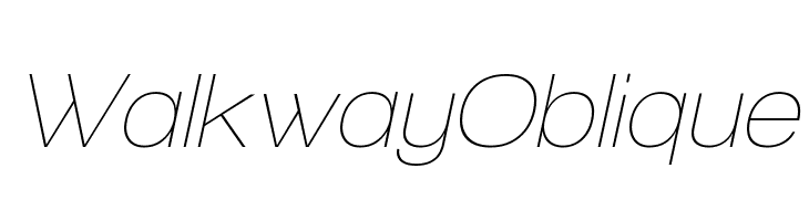 Walkway Oblique  Frei Schriftart Herunterladen