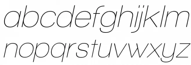 Walkway Oblique Schriftart Kleinbuchstaben