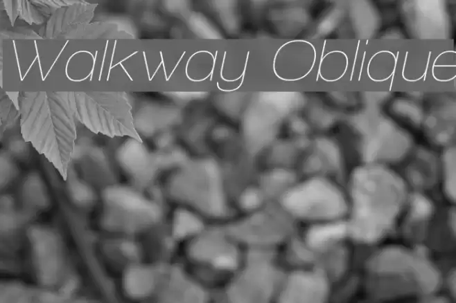 Walkway Oblique Font examples